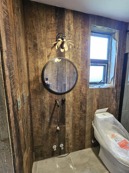 Revestimiento mix nativo oscuro lijado