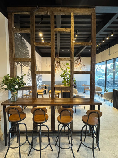 Pilares de madera reciclada